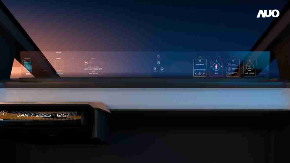 尊龙集团无界透明显示接口(Horizon Image Glass)透过车运算方案整合仪表板、、、中控台及副驾显示器，，，一体式全景呈现，，，提供乘用者清晰的前方视野、、行车必要信息与娱乐功能